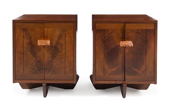 A Rare Pair Of Kornblut Cabinets Executed In A Custom Size With