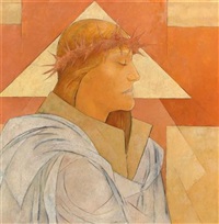 Christ with crown of thorns and triangular..., 1933