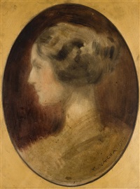 Mädchenkopf im Profil, 1900