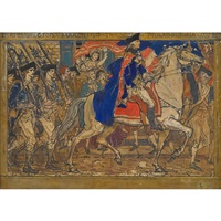 COLOR STUDY FOR GEORGE WASHINGTON MARCHING..., 1977 COLOR STUDY FOR GEORGE WASHINGTON MARCHING..., 1977