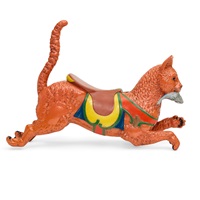 A CARVED AND PAINTED CAROUSEL CAT, 1900–1925