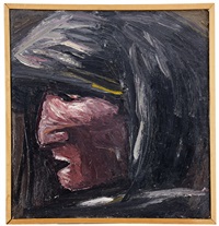 Porträtt av man i profil, 1988