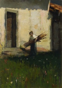 Cascinale con figura