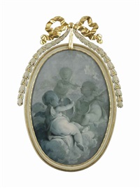 Putti making music