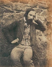 Autoportrait assis devant un mur, la main..., 1853 Autoportrait assis devant un mur, la main..., 1853