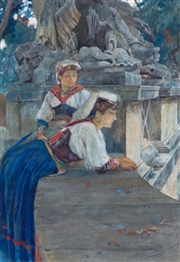 Op de Monte Pincio, Rome' / On the..., 1884–1885 Op de Monte Pincio, Rome' / On the..., 1884–1885