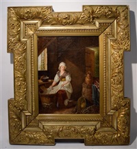 Blanchisseuse dans un intérieur, 1818 Blanchisseuse dans un intérieur, 1818