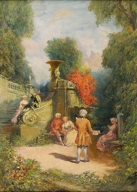 Galante Gesellschaft im Schlosspark