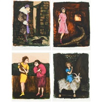 Dachshund; Crocodile; Weasel; Goat (4 works..., 2004