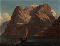 A view of a Norwegian fiord, 1845