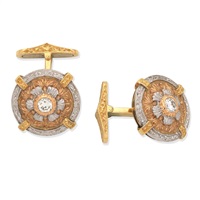 CAZZANIGA: DIAMOND-SET CUFFLINKS