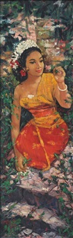 Balinese Girl with Flower, 1954, 1954