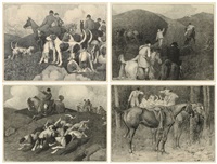 Four Hunting Scenes: The Meet; Found!;..., 1898–1899 Four Hunting Scenes: The Meet; Found!;..., 1898–1899