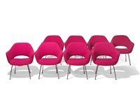 Set of Eight Executive Armchairs, model 71
