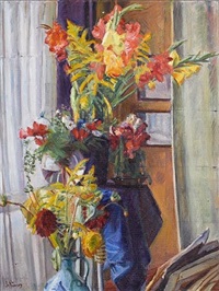Still life of flowers in interior