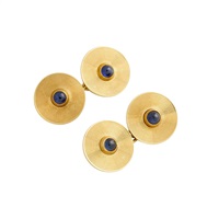 S.J. ROSE & SON SAPPHIRE CUFFLINKS, UNITED KINGDOM S.J. ROSE & SON SAPPHIRE CUFFLINKS, UNITED KINGDOM