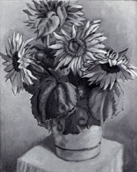 Stilleben mit Sonnenblumen