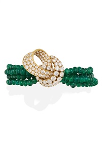 EMERALD AND DIAMOND BRACELET