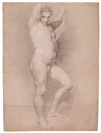 Study of a figure facing right with arms..., 1779 Study of a figure facing right with arms..., 1779