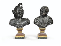 Paire de bustes de grotesques, 1675–1725 Paire de bustes de grotesques, 1675–1725