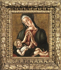 Madonna adorante il Bambino