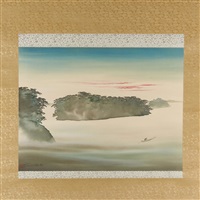 Hanging Scroll Painting Depicting Islets in a... Hanging Scroll Painting Depicting Islets in a...