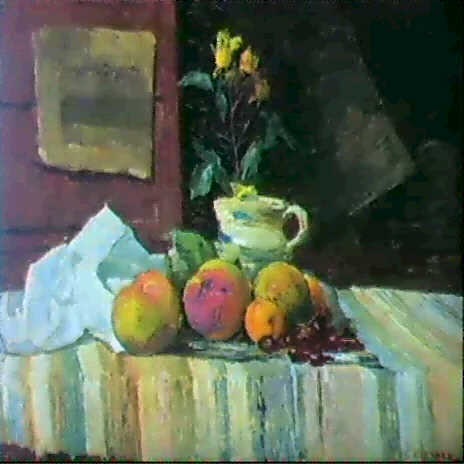 Natura Morta Con Vaso Di Fiori E Frutta By Carlo Fornara On Artnet