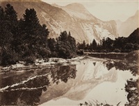 Mirror view, North Dome - Yosemite -..., 1860