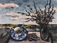 Spring Breakfast with Pussy Willow, 2004