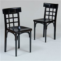 Pair of J & J Kohn Ebonized Side Chairs