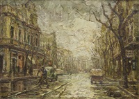 Calle lluviosa