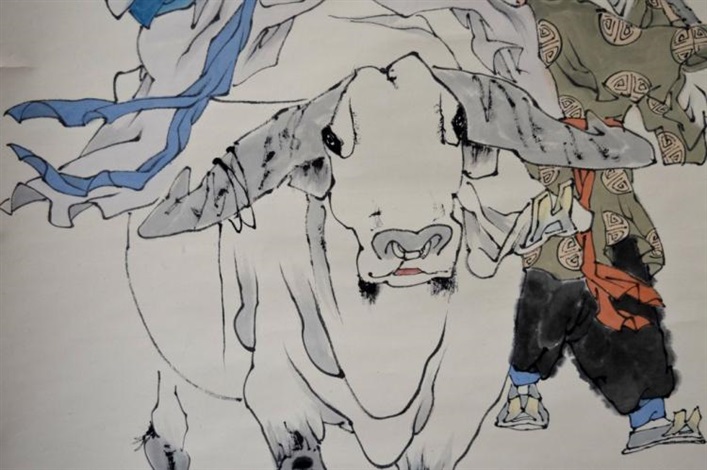 chinese scroll painting on paper by fan zeng on artnet