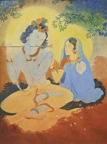 untitled (krishna) by asit kumar haldar
