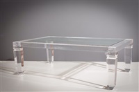 A LUCITE COFFEE TABLE, ITALIAN, BY FABIAN ART,...