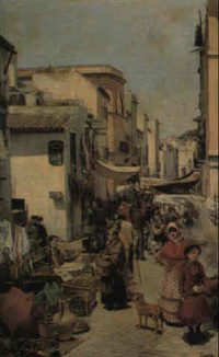 A market, Seville, 1885