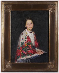 Portrait of a young girl (two-sided painting), 1912