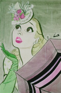 Woman with umbrella and first drops of..., 1946–1946 Woman with umbrella and first drops of..., 1946–1946