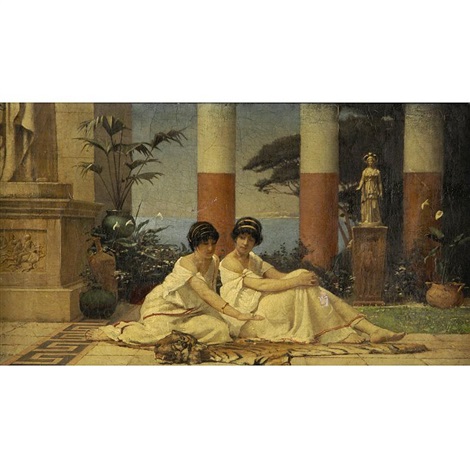 a game of knucklebones by charles sprague pearce on artnet