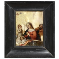 SACRA FAMIGLIA CON SAN GIOVANNINO E ANGELI