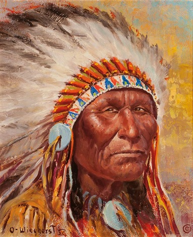 blackfoot indian by olaf wieghorst on artnet