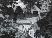Farmyard scene, 1955