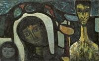 Figures by the water, 1962