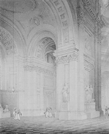 The Interior Of St Pauls Cathedral London By Charles Robert