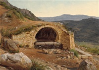 A spring at a former public washing place -..., 1842 A spring at a former public washing place -..., 1842