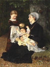 A wet nurse's visit, 1878