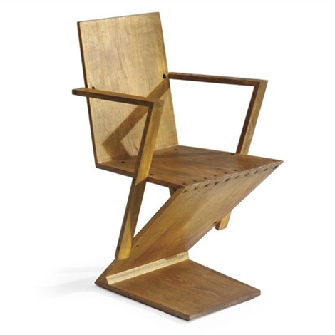 Zig Zag Chair With Armrests By Gerrit Rietveld On Artnet