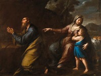 Abraham dismissing Hagar and Ishmael