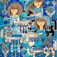 Three Women on Horseback, 1990–1999