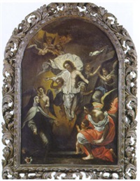 L'Apparition du Christ Ressuscité à Sainte Thérèse d'Avila et Saint Jean de la Croix