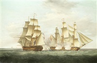 H.M.S. Ethalion in action with the Spanish..., 1799